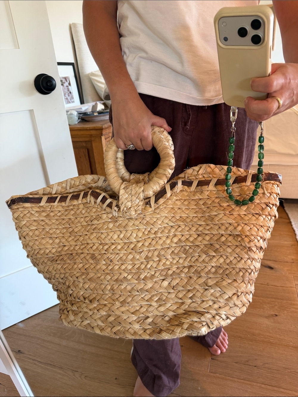 Raffia Reformation tote